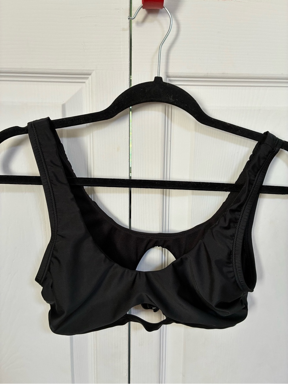 Time and Tru Black Cutout Bralette Bikini Top S